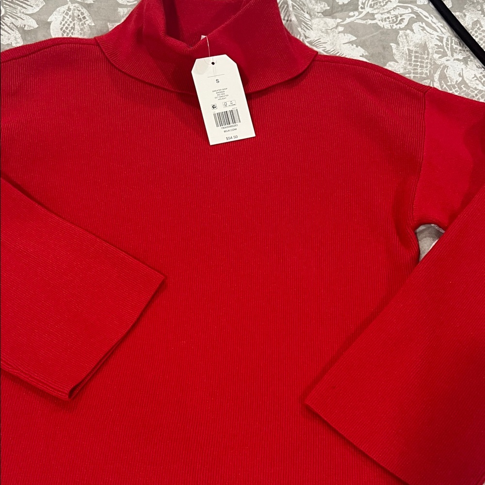 Ladies Wonderly Vibrant Red Turtleneck Sweater